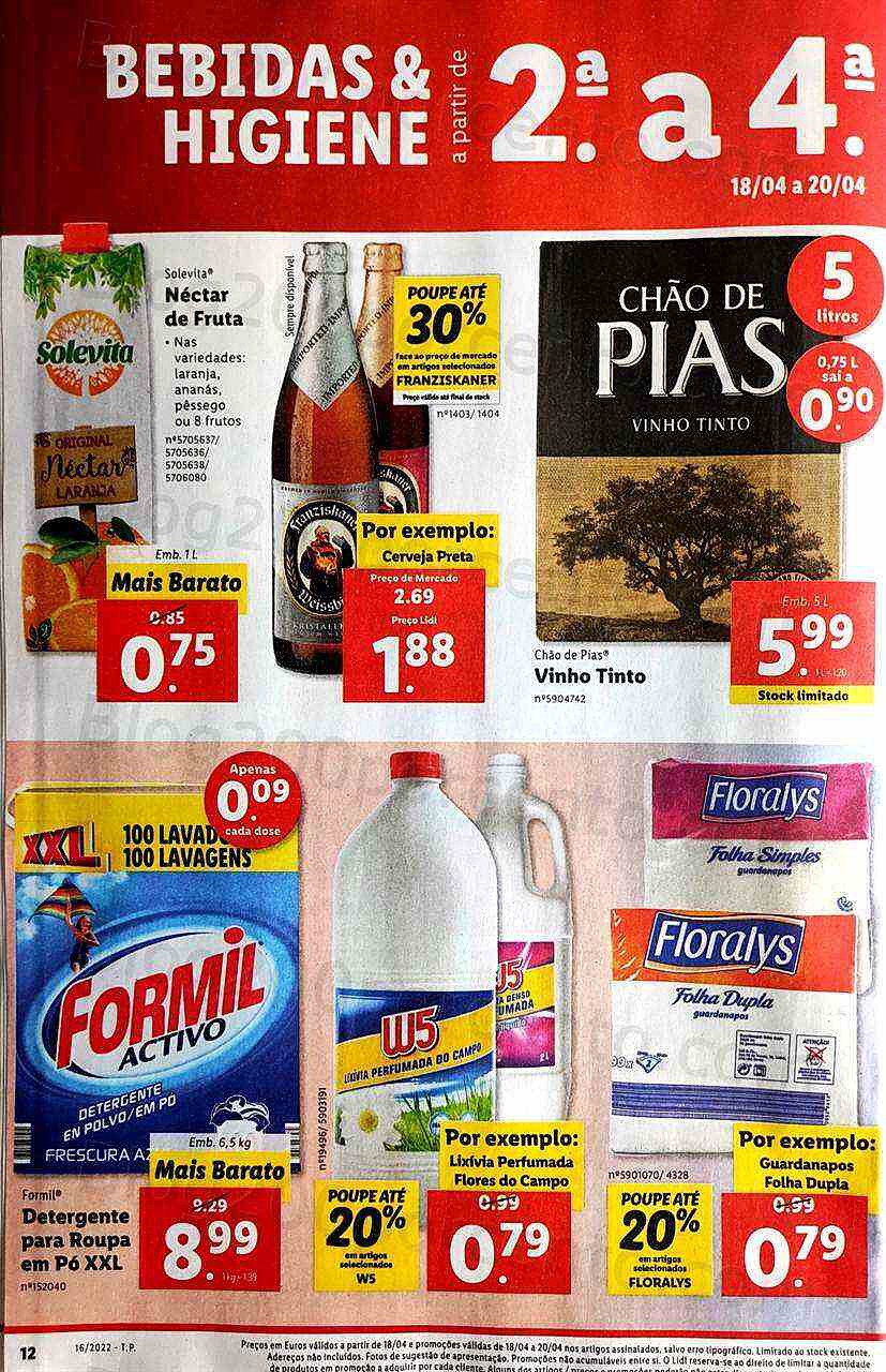 Antevisão Folheto LIDL Promoções de 18 a 24 abril