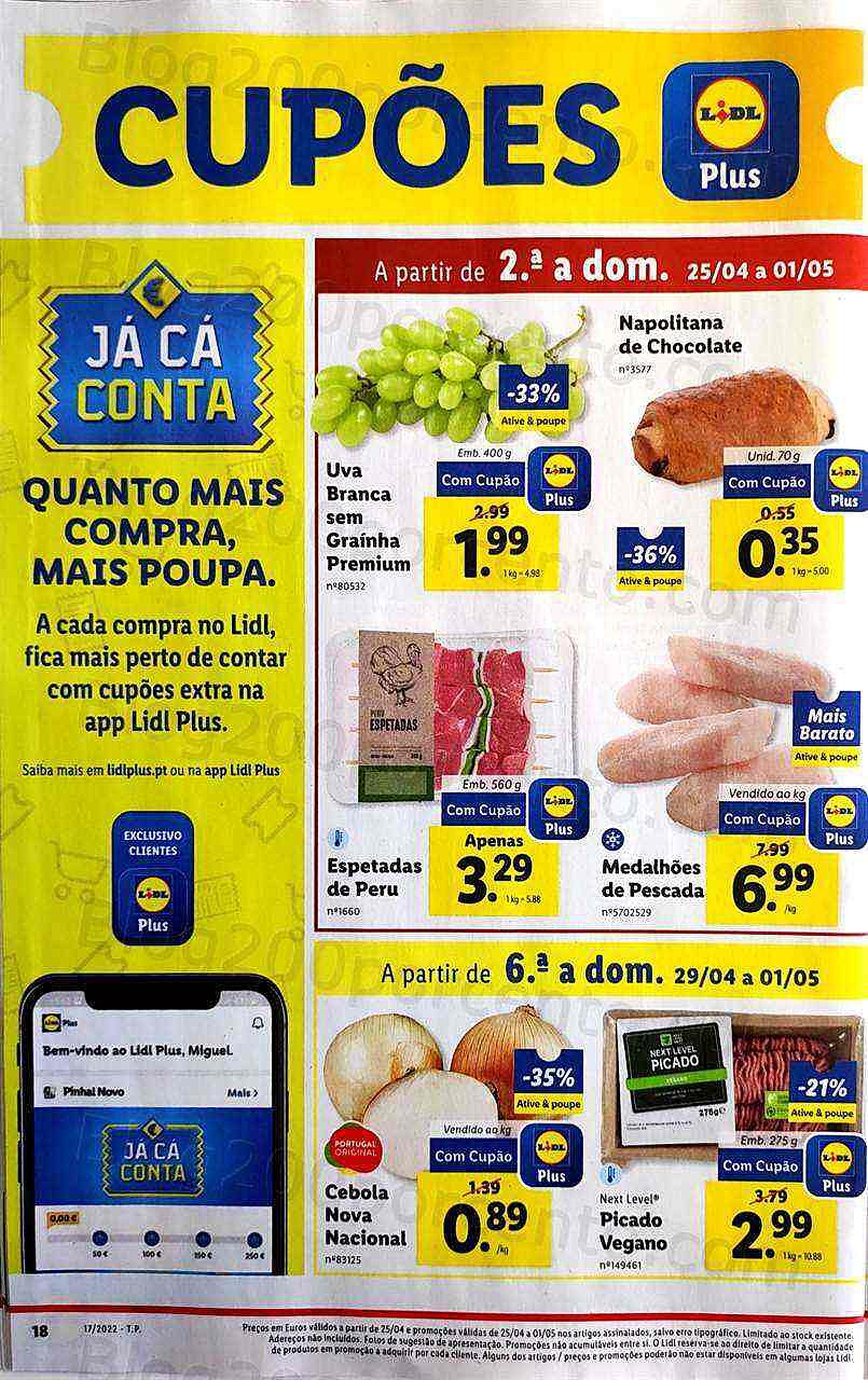 Antevisão Folheto LIDL Promoções de 25 abril a 1 maio