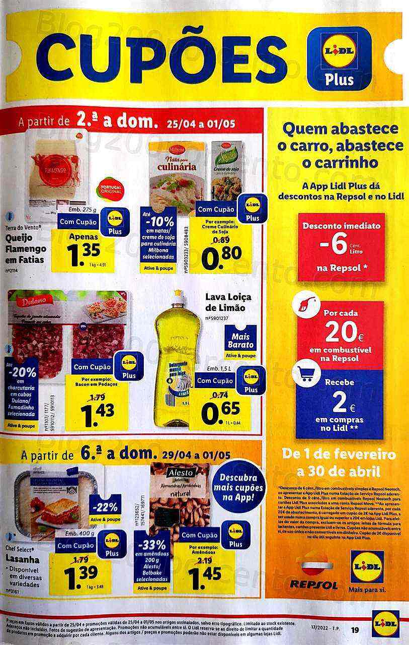 Antevisão Folheto LIDL Promoções de 25 abril a 1 maio