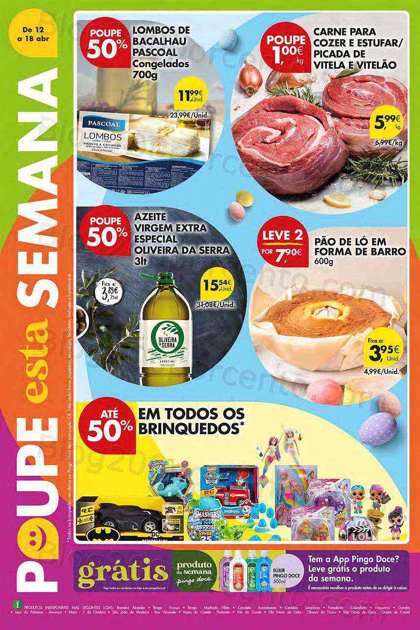 Antevisão Folheto PINGO DOCE Lojas Norte Promoções de 12 a 18 abril