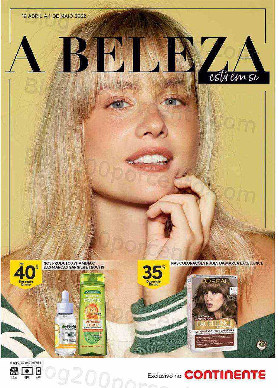 Antevisão Folheto CONTINENTE Beleza 19 abril a 1 maio