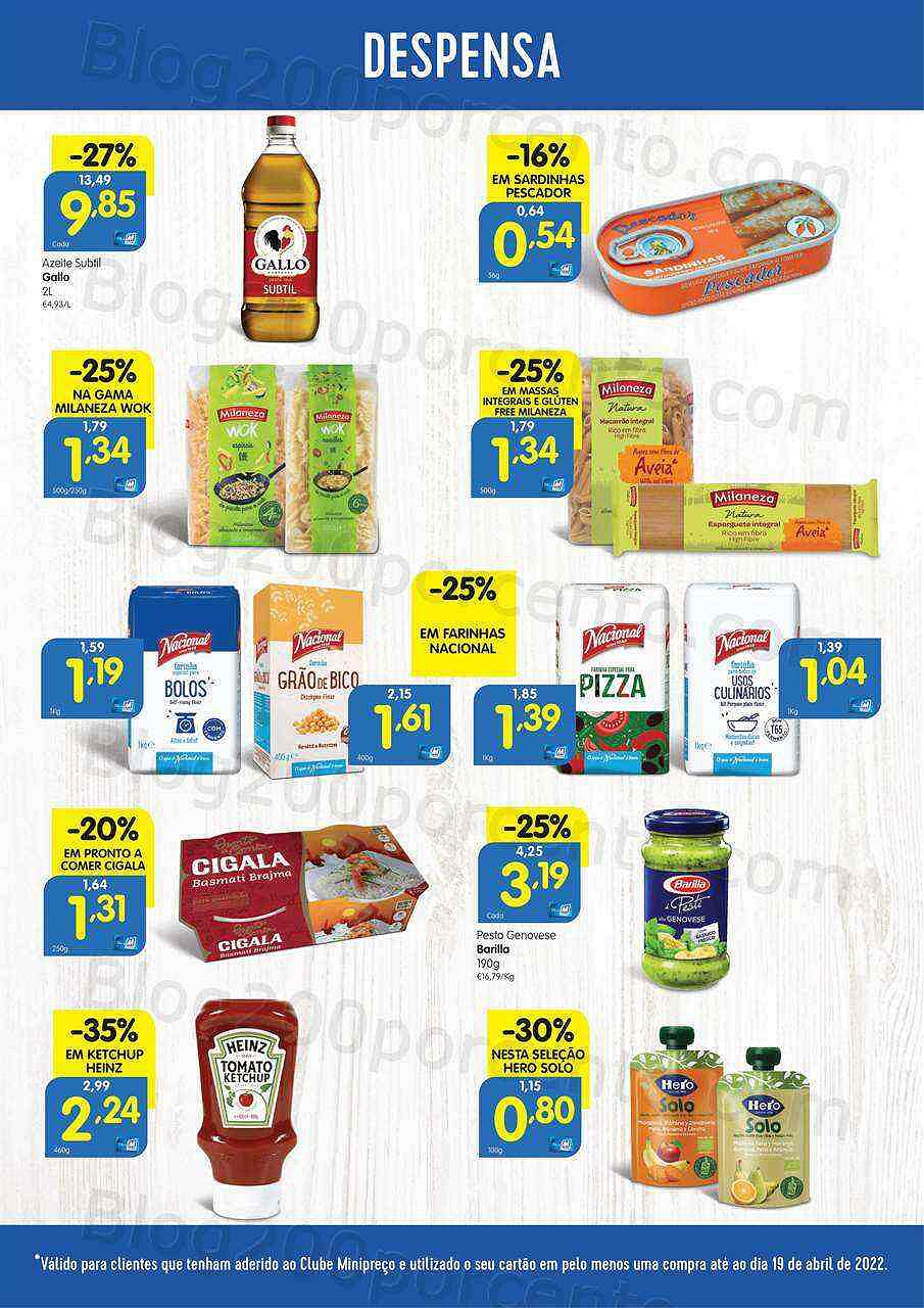 Antevisão Folheto Clube MINIPREÇO Promoções de 21 a 27 abril