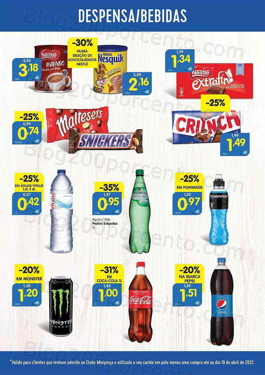 Antevisão Folheto Clube MINIPREÇO Promoções de 21 a 27 abril