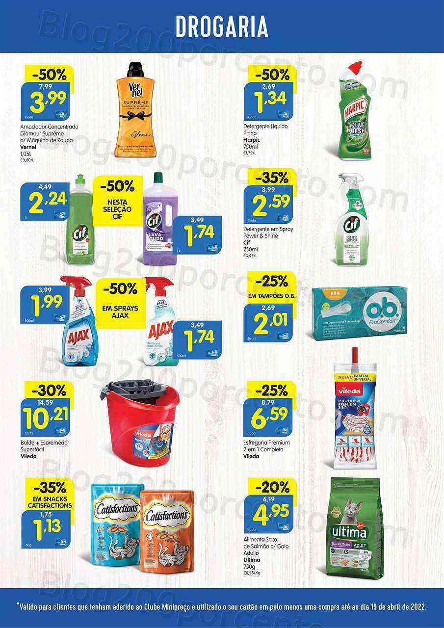 Antevisão Folheto Clube MINIPREÇO Promoções de 21 a 27 abril