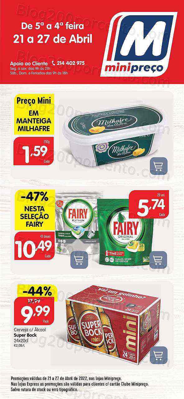 Antevisão Folheto MINIPREÇO Extra Promoções de 21 a 27 abril