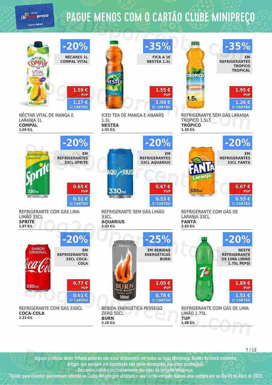 Antevisão Folheto Clube MINIPREÇO Promoções de 7 a 13 abril