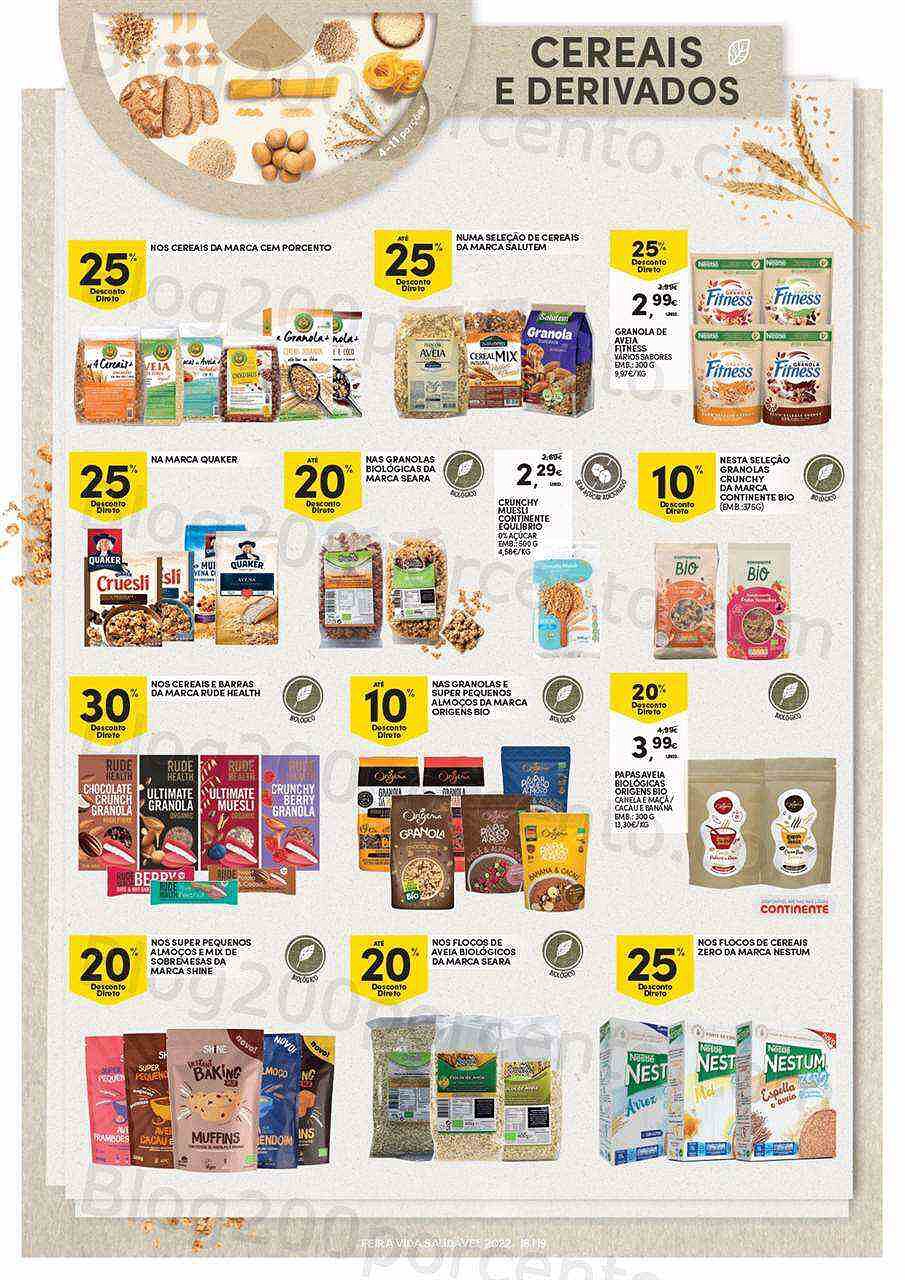Antevisão Folheto CONTINENTE Feira da Vida Saudável Promoções de 3 a 15 maio