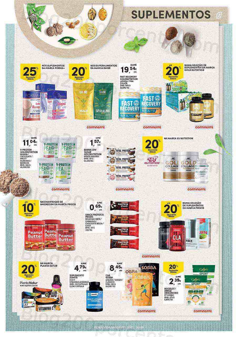 Antevisão Folheto CONTINENTE Feira da Vida Saudável Promoções de 3 a 15 maio