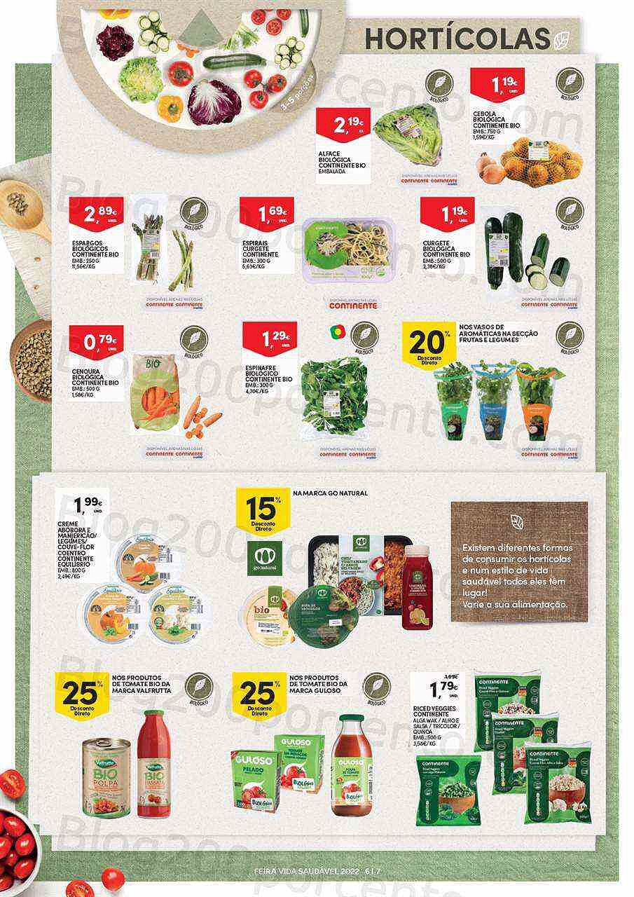 Antevisão Folheto CONTINENTE Feira da Vida Saudável Promoções de 3 a 15 maio