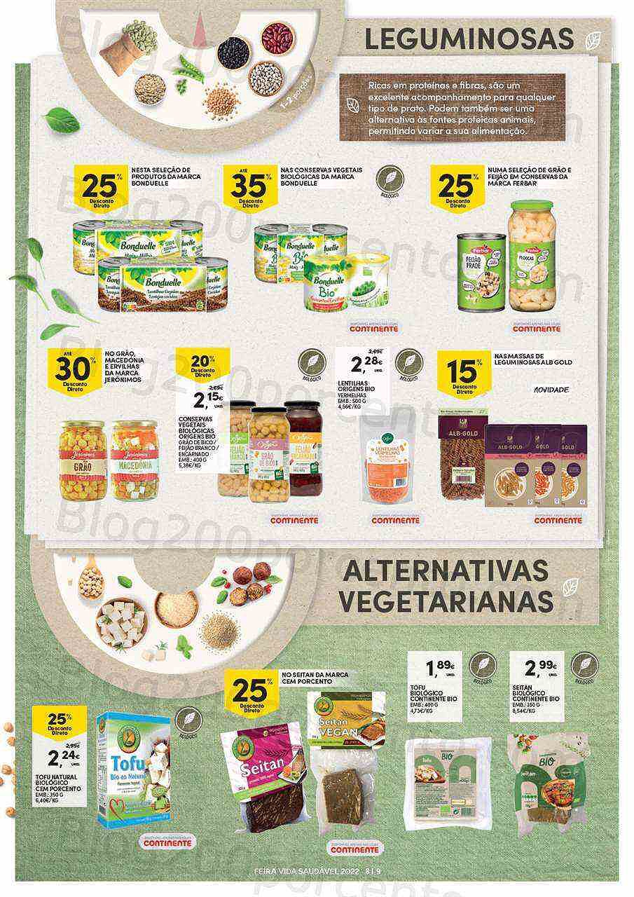 Antevisão Folheto CONTINENTE Feira da Vida Saudável Promoções de 3 a 15 maio