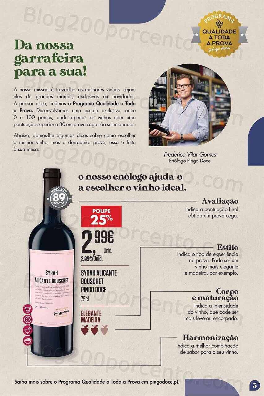 Antevisão Folheto PINGO DOCE Vinhos Promoções de 3 a 23 maio