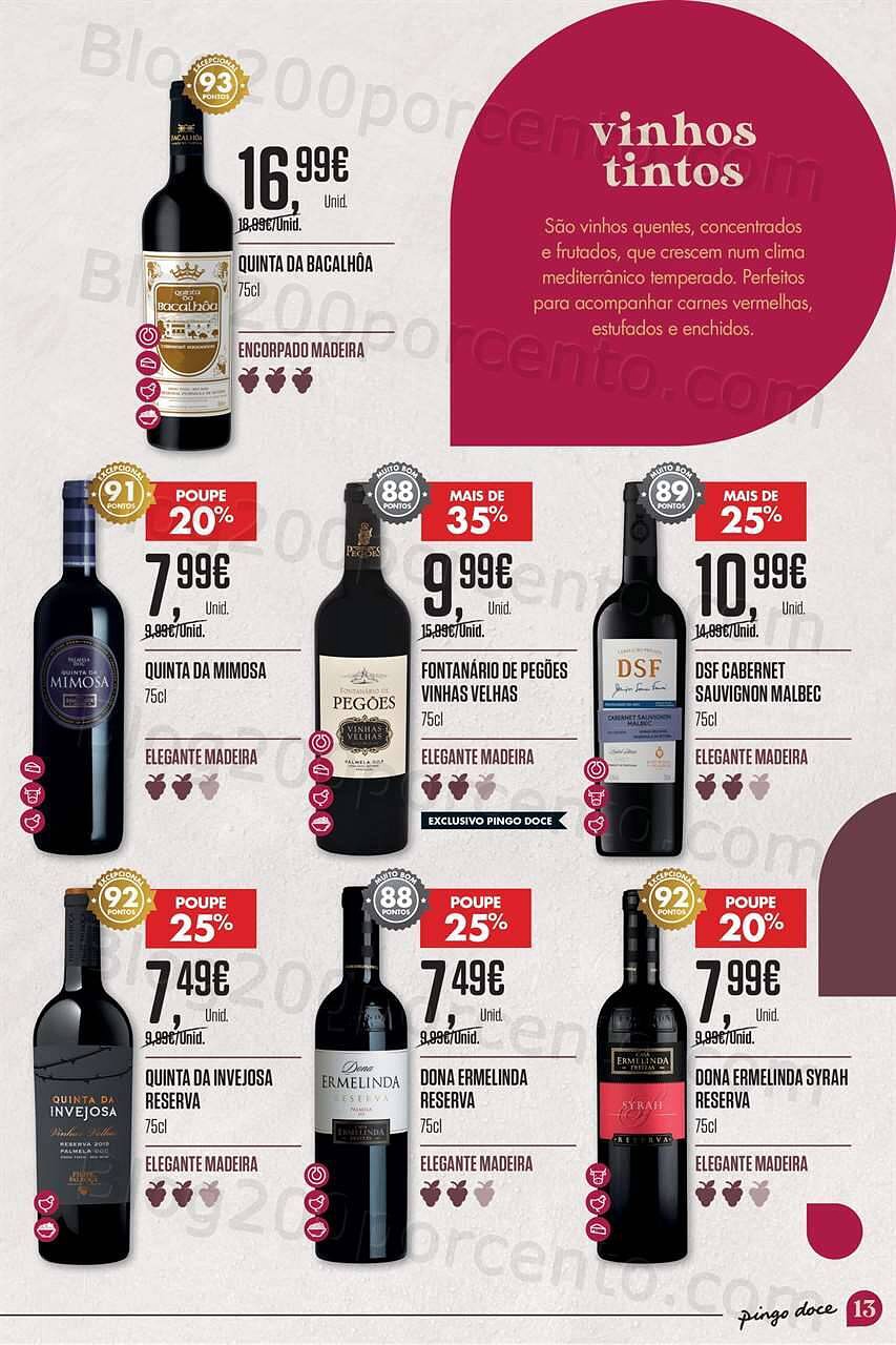 Antevisão Folheto PINGO DOCE Vinhos Promoções de 3 a 23 maio