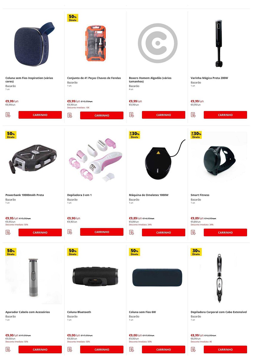 Antevisão Folheto CONTINENTE Bazarão Promoções de 3 a 9 maio