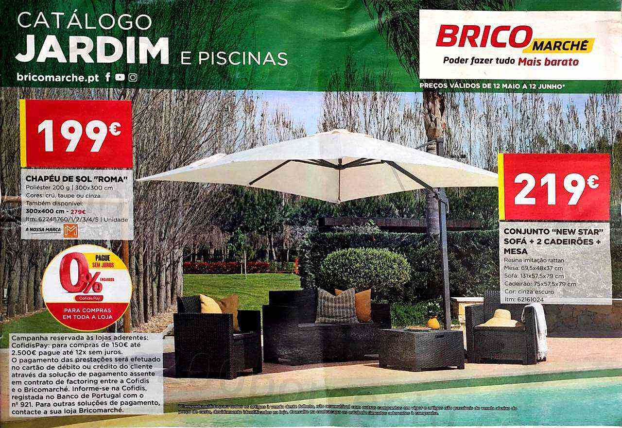 Antevisão Folheto BRICOMARCHÉ Jardim e Piscinas Promoções de 12 maio a 12 junho