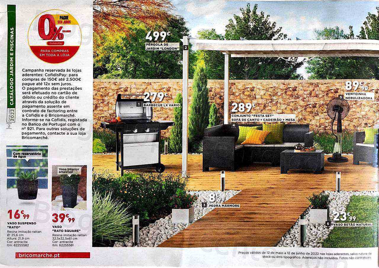 Antevisão Folheto BRICOMARCHÉ Jardim e Piscinas Promoções de 12 maio a 12 junho