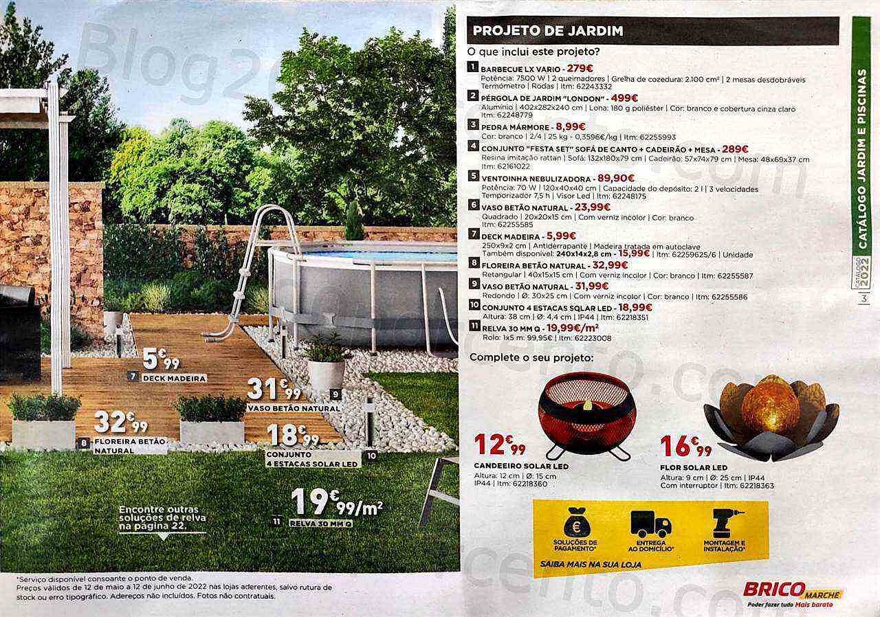 Antevisão Folheto BRICOMARCHÉ Jardim e Piscinas Promoções de 12 maio a 12 junho