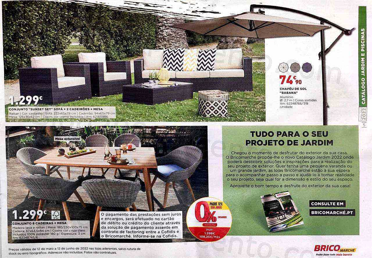 Antevisão Folheto BRICOMARCHÉ Jardim e Piscinas Promoções de 12 maio a 12 junho