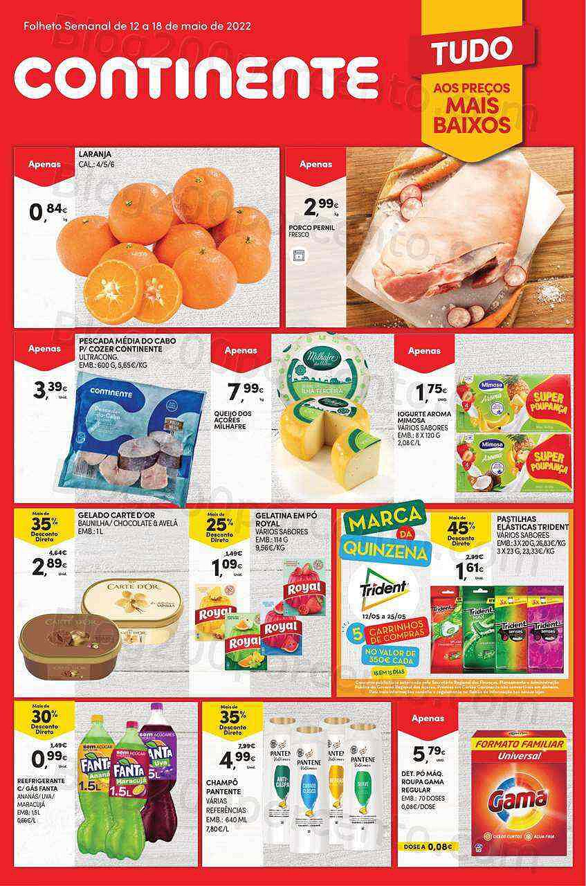 Antevisão Folheto CONTINENTE Açores Promoções de 12 a 18 maio