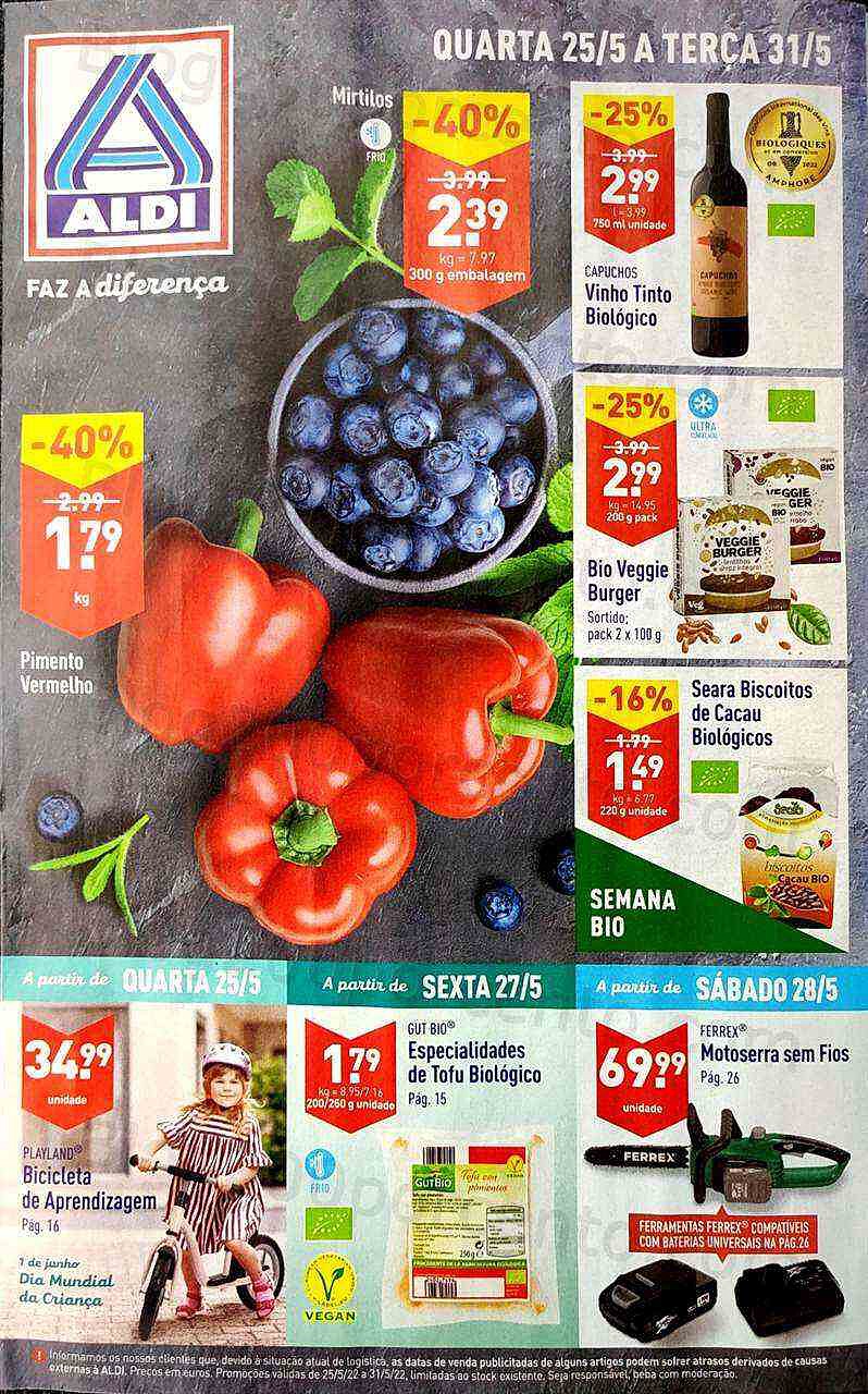 Antevisão Folheto ALDI Promoções de 25 a 31 maio