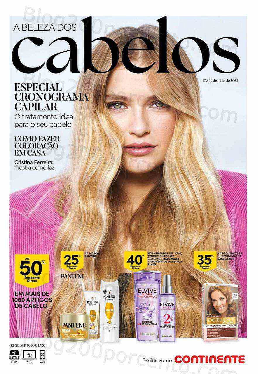 Antevisão Folheto CONTINENTE Especial Cabelos de 17 a 29 maio