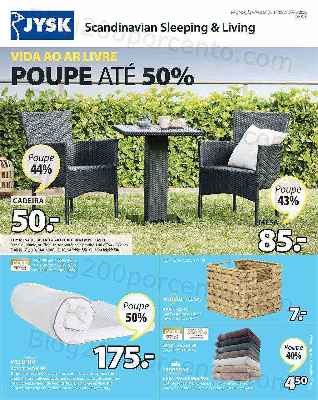 Antevisão Folheto JYSK Promoções de 12 a 25 maio