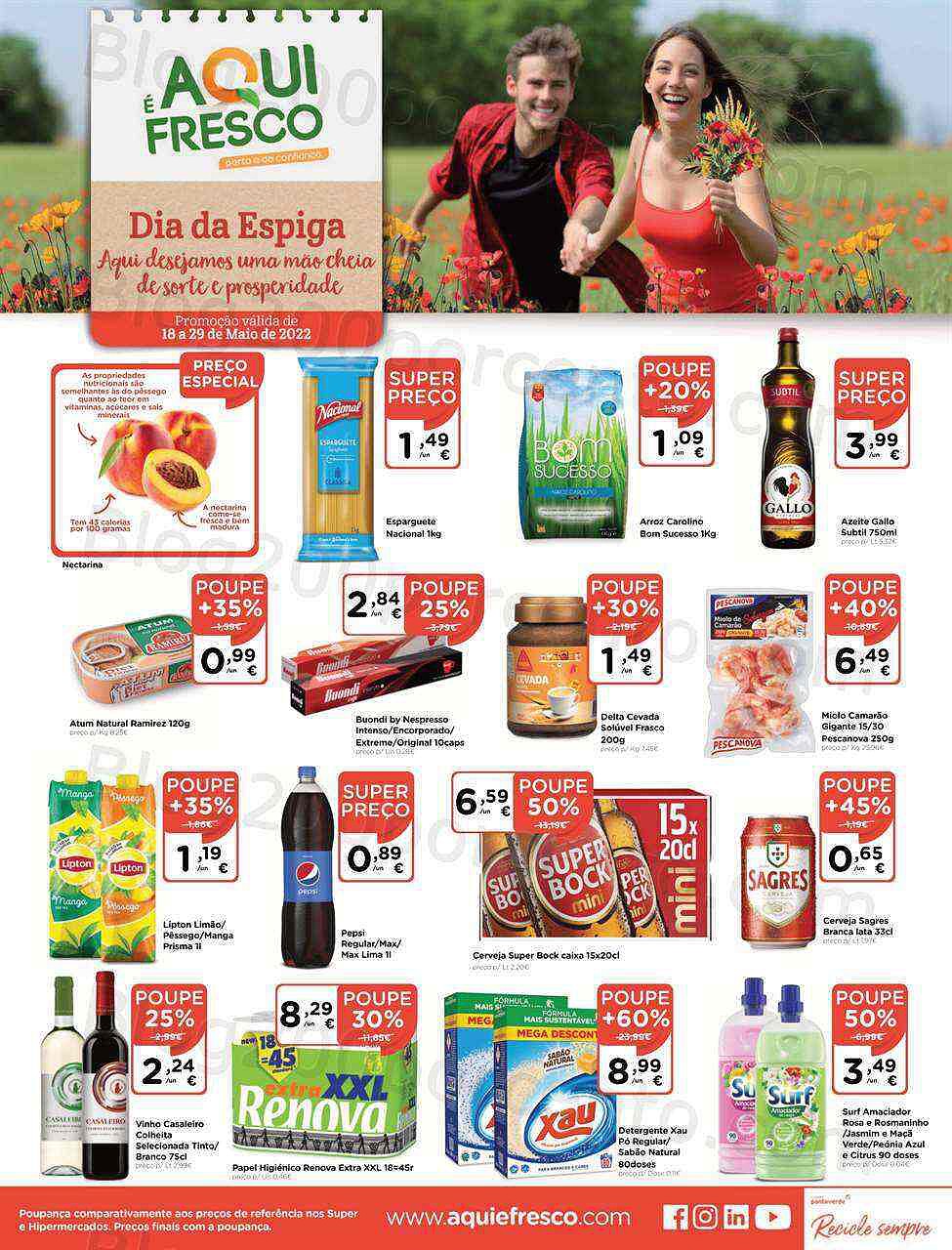 Antevisão Folheto AQUI É FRESCO Promoções de 18 a 29 maio