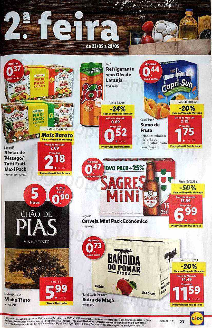 Antevisão Folheto LIDL Promoções de 23 a 29 maio