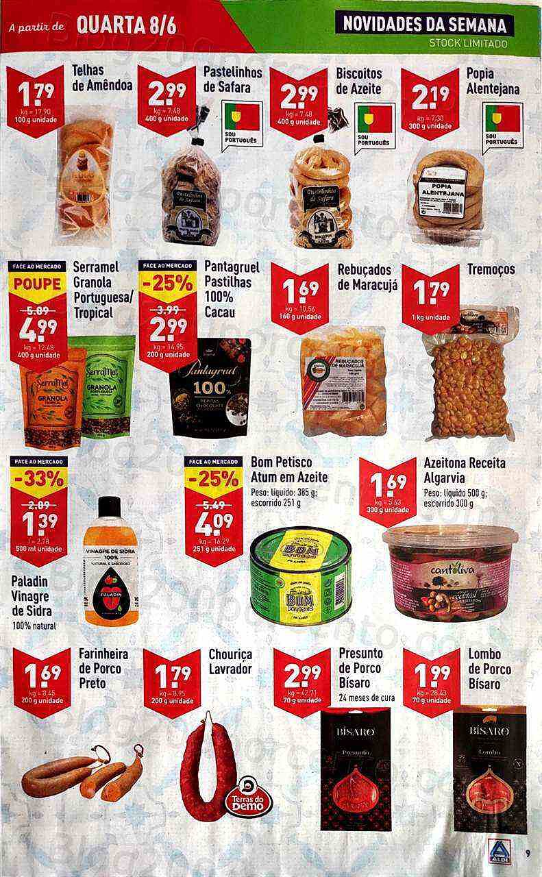 Antevisão Folheto ALDI Promoções de 8 a 14 junho