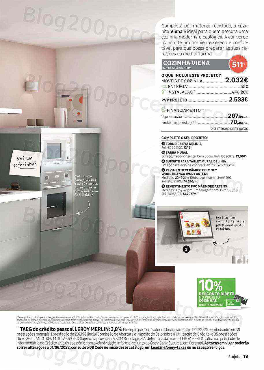 Antevisão Folheto LEROY MERLIN Cozinhas Promoções de 13 maio a 13 julho