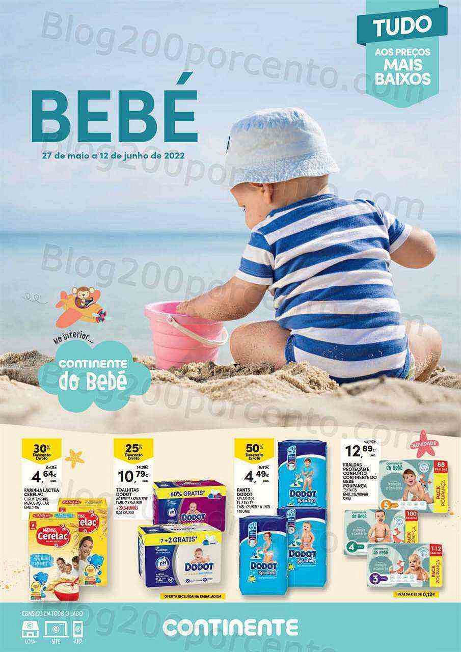 Antevisão Folheto CONTINENTE Feira do Bebé Promoções de 27 maio a 12 junho