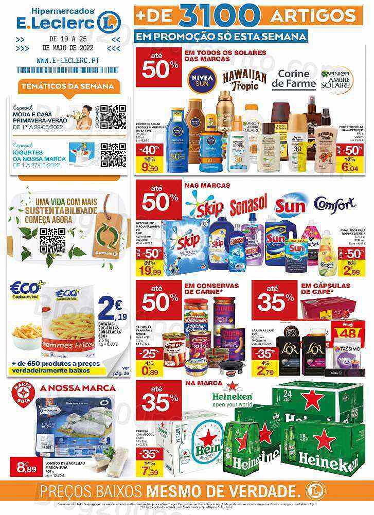 Antevisão Folheto E-LECLERC Promoções de 19 a 25 maio