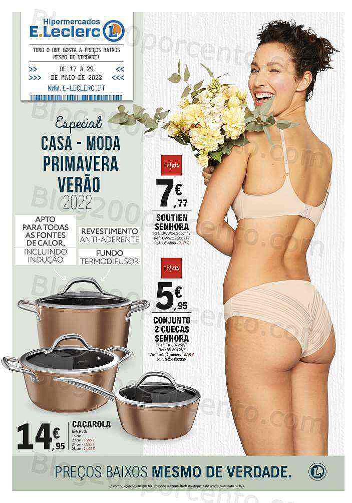 Antevisão Folheto E-LECLERC Bazar Casa Moda Promoções de 17 a 29 maio