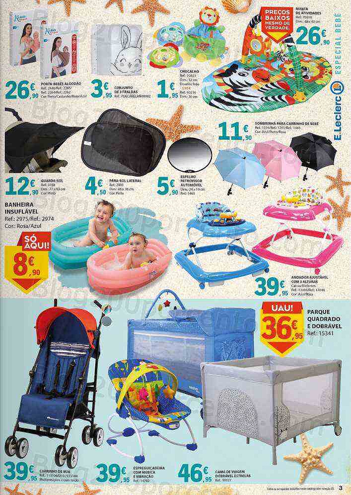 Antevisão Folheto E-LECLERC Bebé Verão Promoções de 31 maio a 12 junho