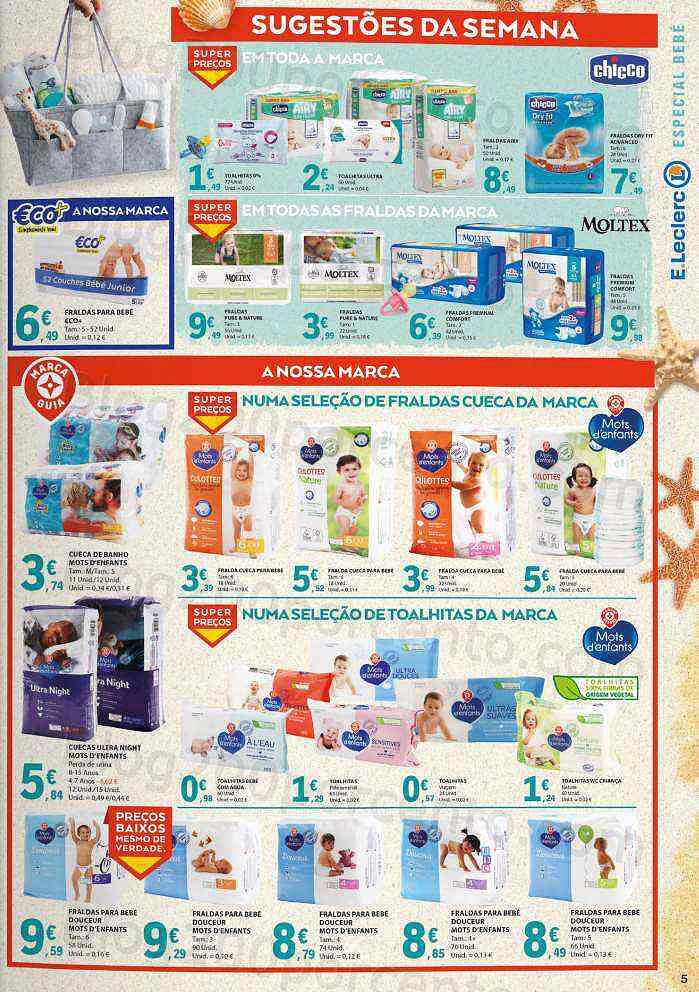 Antevisão Folheto E-LECLERC Bebé Verão Promoções de 31 maio a 12 junho