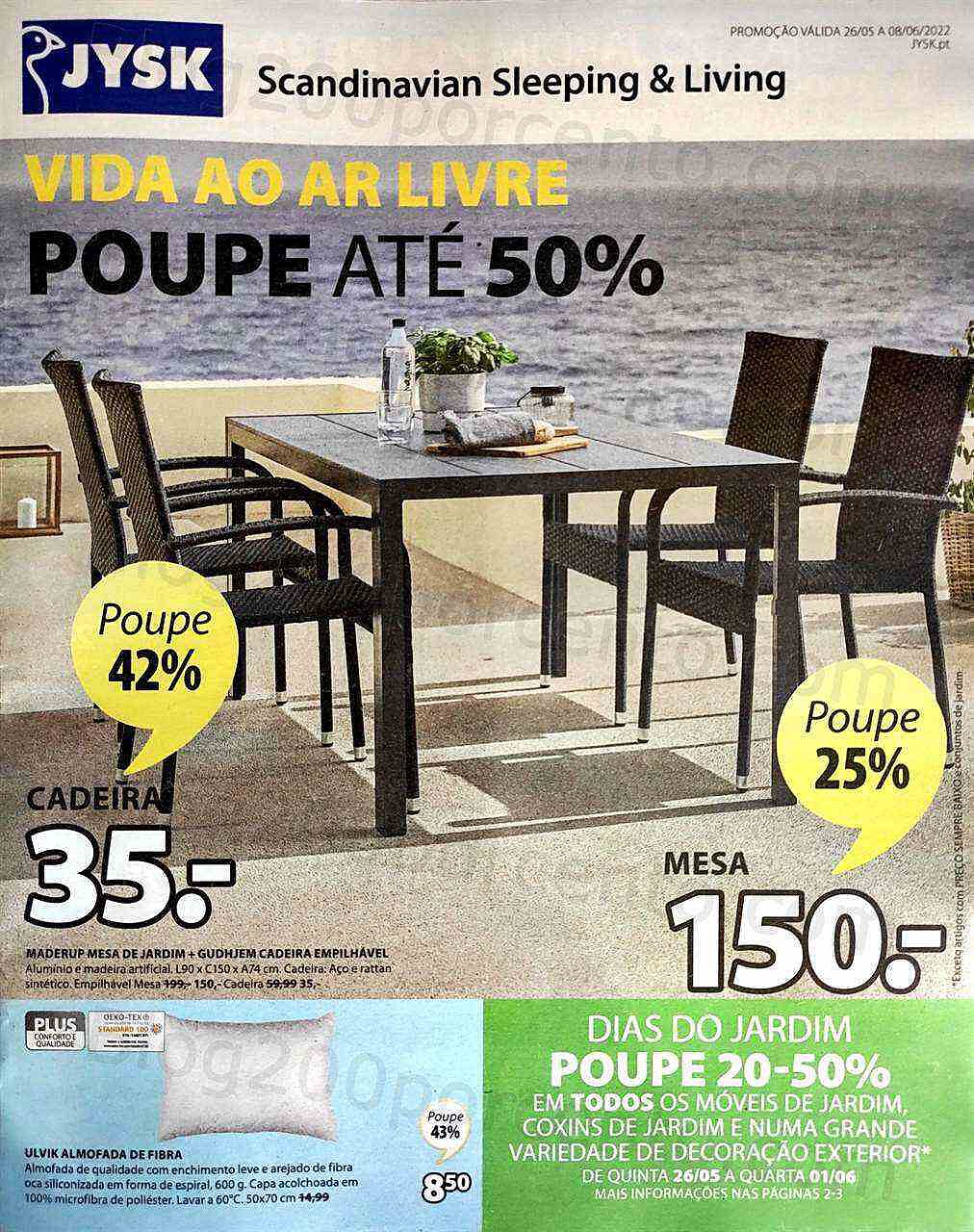 Antevisão Folheto JYSK Promoções de 26 maio a 8 junho