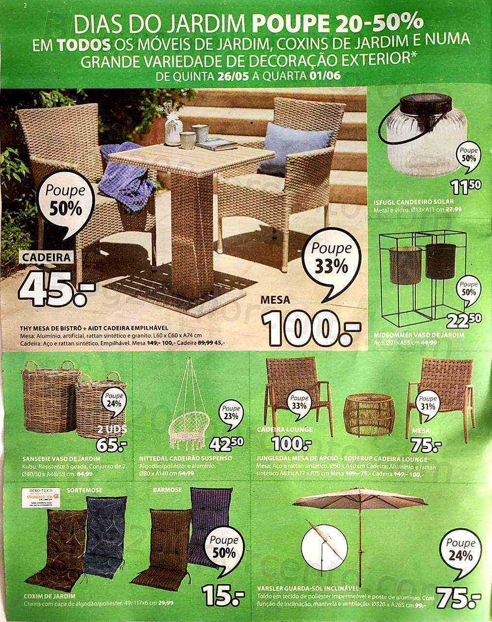 Antevisão Folheto JYSK Promoções de 26 maio a 8 junho