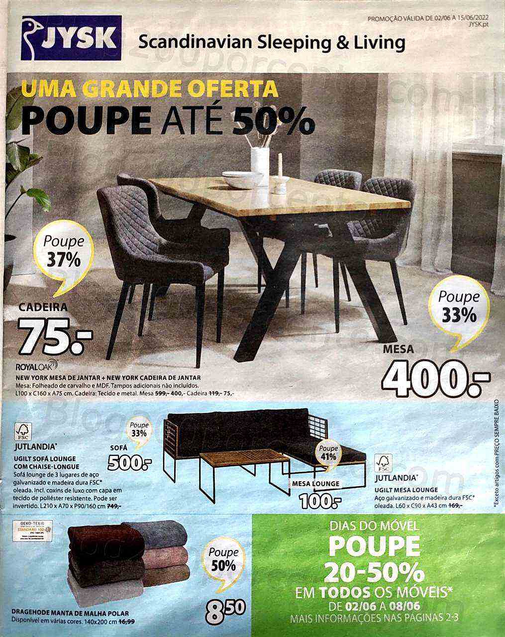 Antevisão Folheto JYSK Promoções de 2 a 15 junho