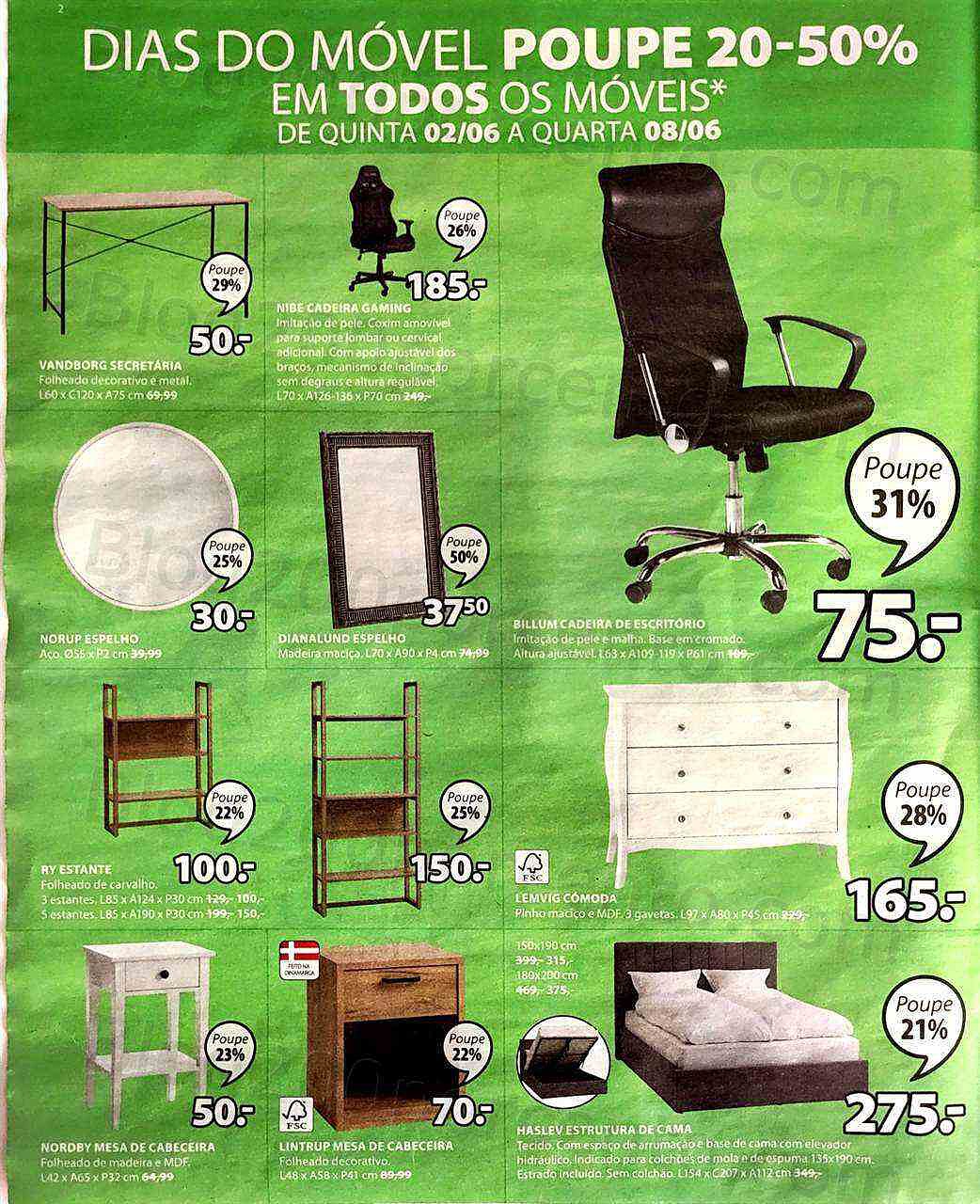 Antevisão Folheto JYSK Promoções de 2 a 15 junho