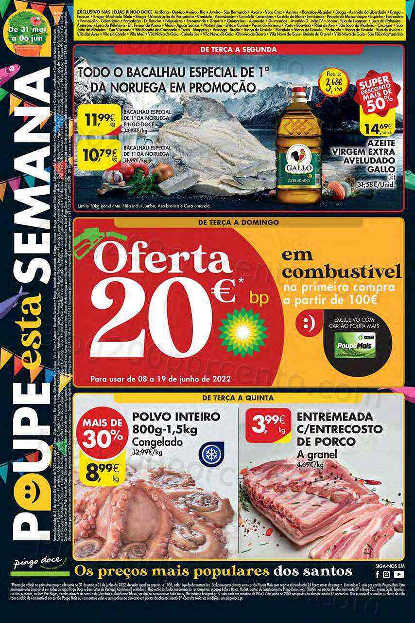 Antevisão Folheto PINGO DOCE Lojas Norte Promoções de 31 maio a 6 junho