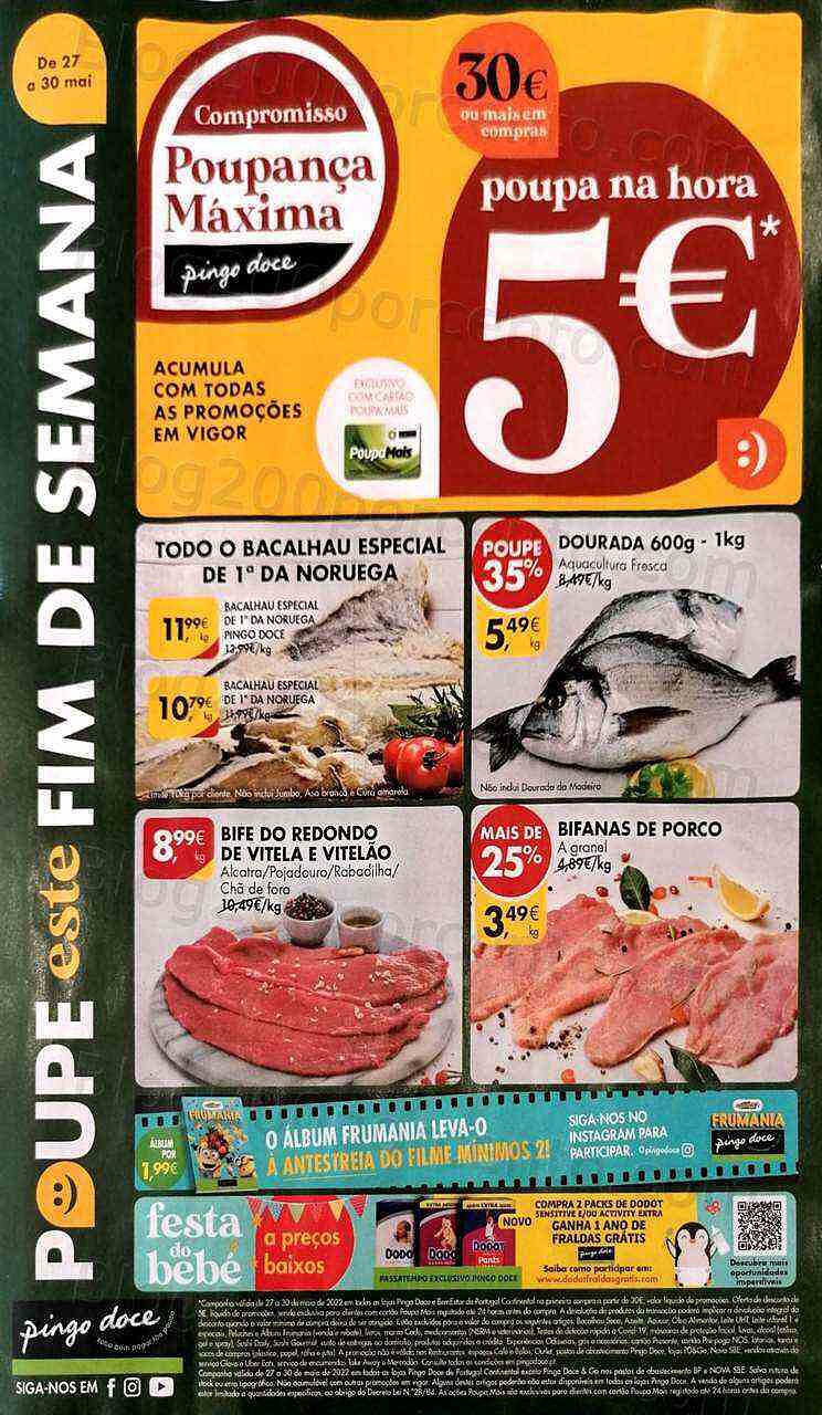 Antevisão Folheto PINGO DOCE Nacional Fim de Semana 27 a 30 maio