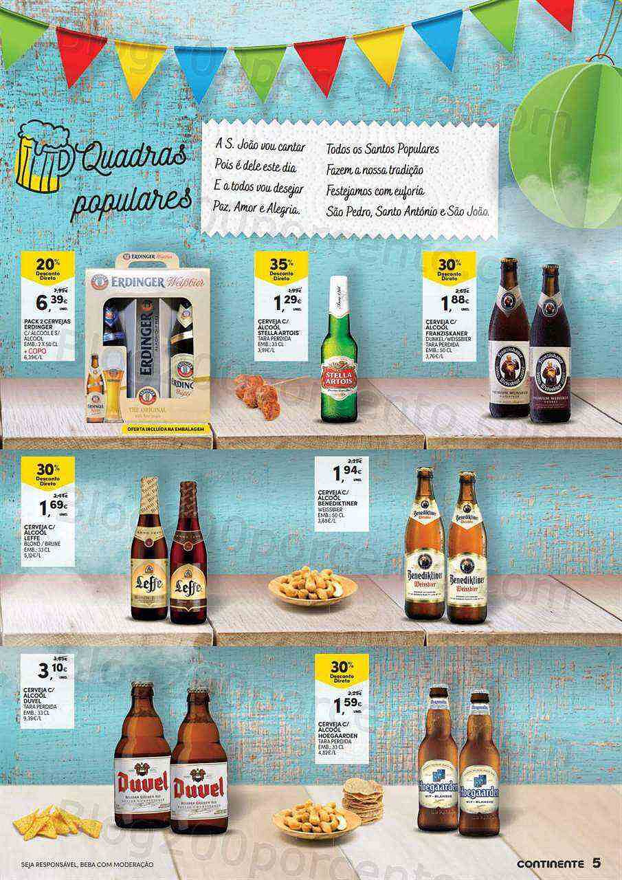 Antevisão Folheto CONTINENTE Santos Populares Promoções de 27 maio a 12 junho