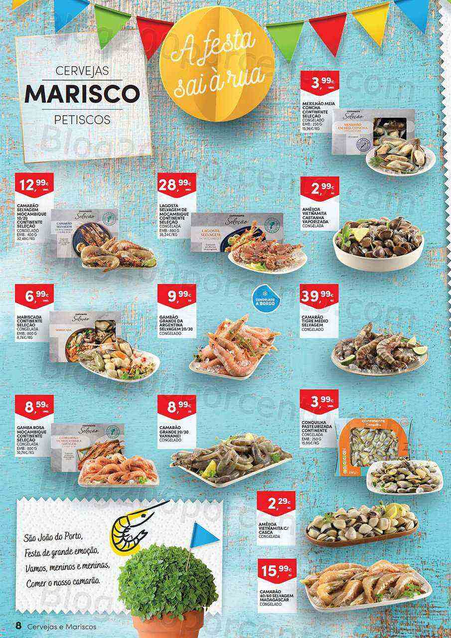 Antevisão Folheto CONTINENTE Santos Populares Promoções de 27 maio a 12 junho