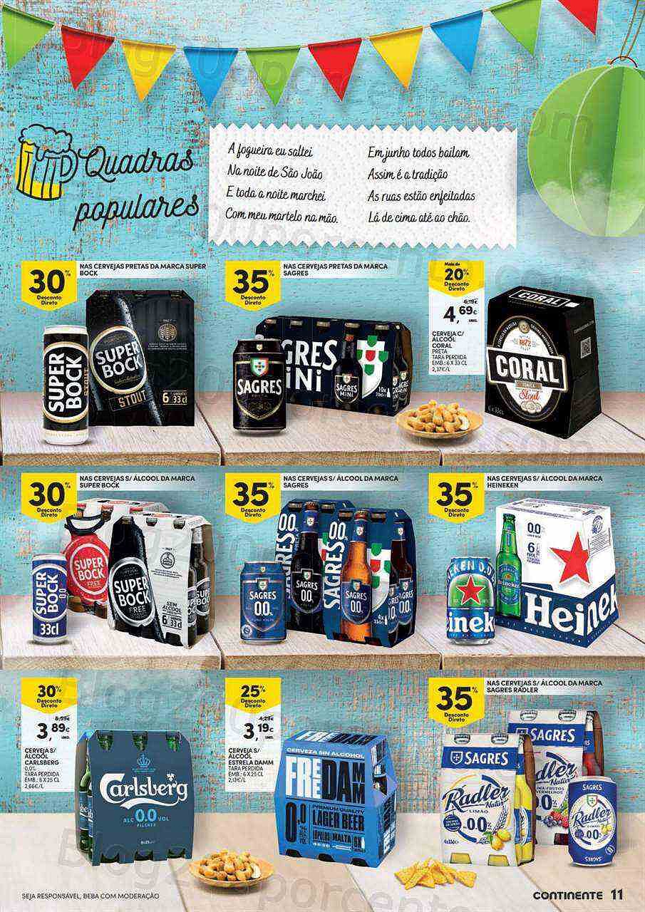 Antevisão Folheto CONTINENTE Santos Populares Promoções de 27 maio a 12 junho