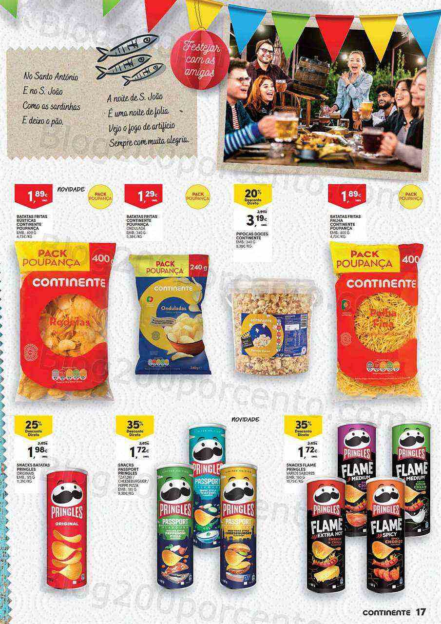 Antevisão Folheto CONTINENTE Santos Populares Promoções de 27 maio a 12 junho