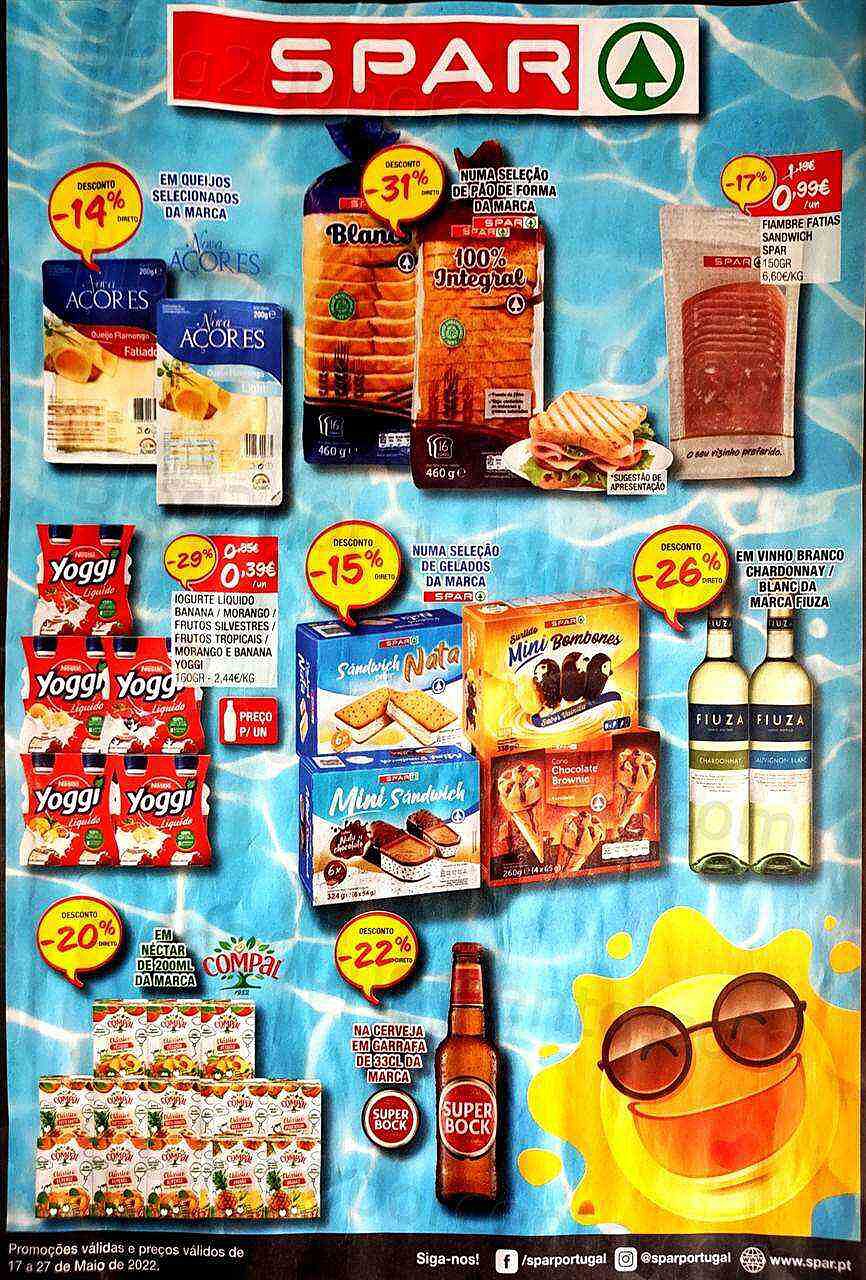 Antevisão Folheto SPAR Promoções de 17 a 27 maio