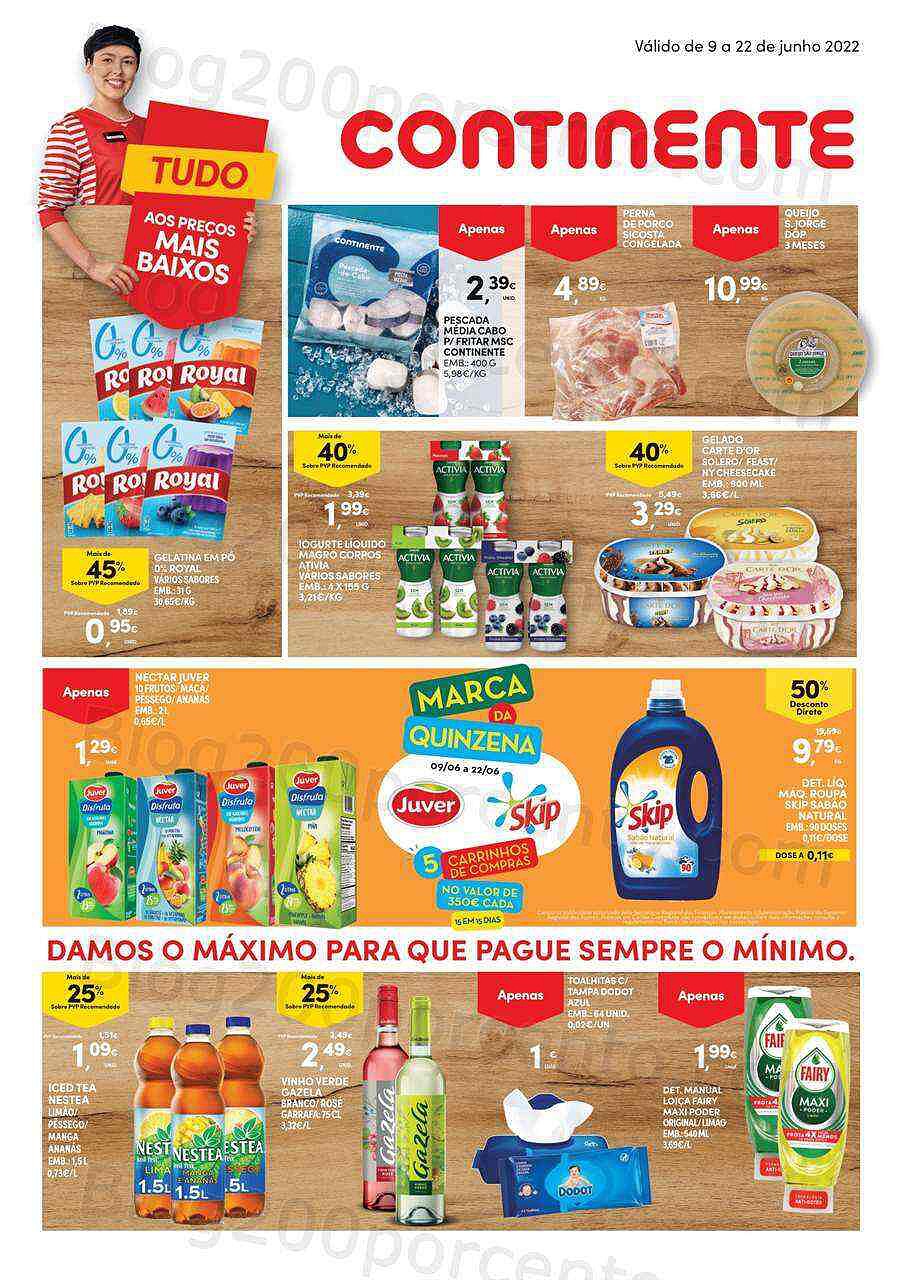 Antevisão Folheto CONTINENTE Promoções de 9 a 22 junho