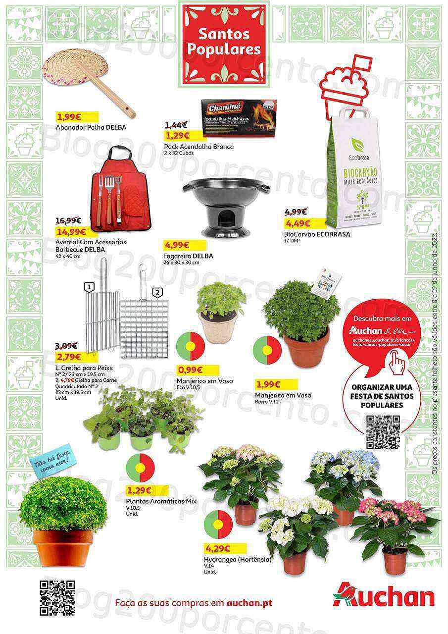 Antevisão Folheto AUCHAN Especial Santos Populares Promoções de 8 a 19 junho