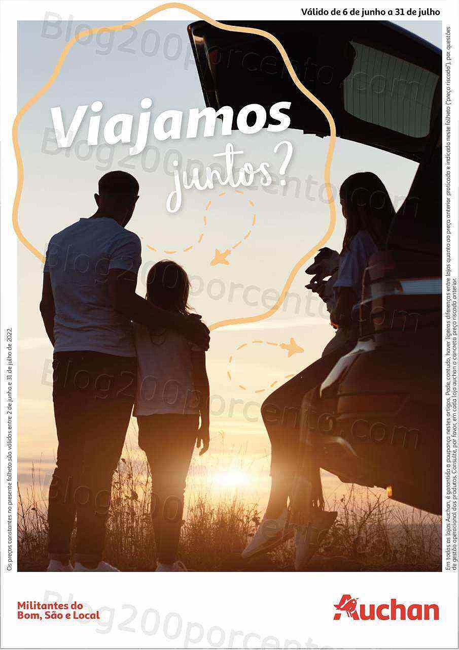 Antevisão Folheto AUCHAN Especial Viagens Promoções até 31 julho