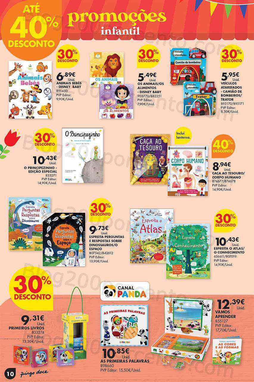 Antevisão Folheto PINGO DOCE Bazar Feira do Livro Promoções de 28 junho a 18 julho
