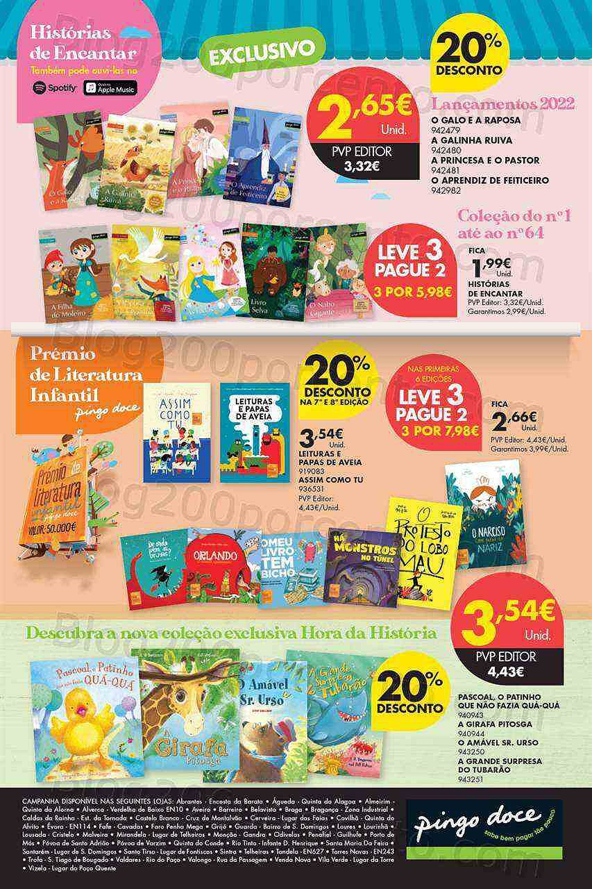 Antevisão Folheto PINGO DOCE Bazar Feira do Livro Promoções de 28 junho a 18 julho